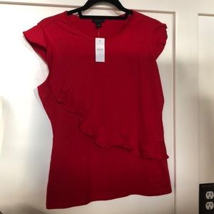 Ann Taylor red sleeveless  t-shirt